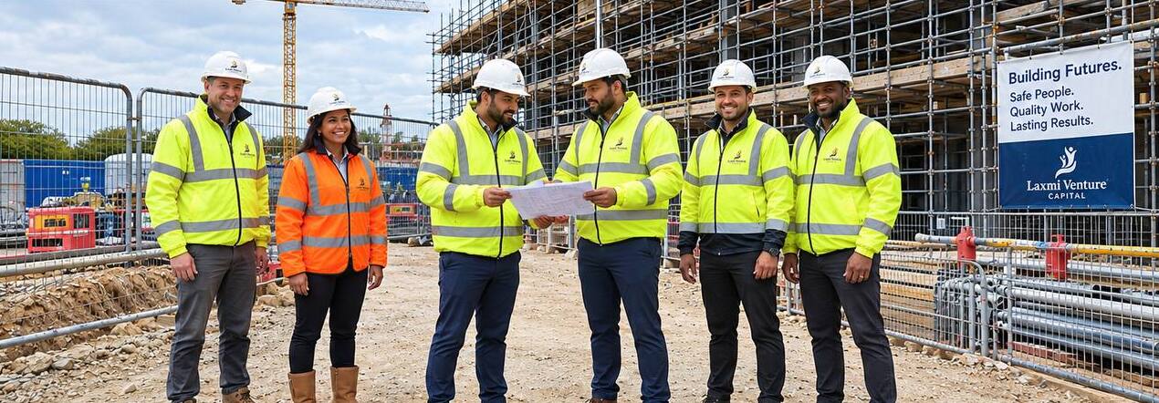 Laxmi Venture Capital team on a construction and engineering site
