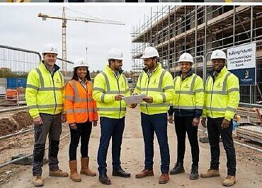 Laxmi Venture Capital team on a construction and engineering site