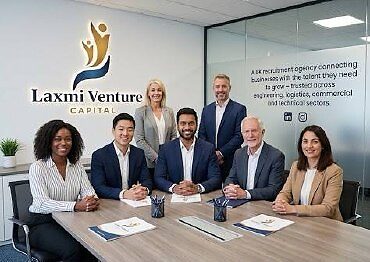 The Laxmi Venture Capital recruitment team in the boardroom